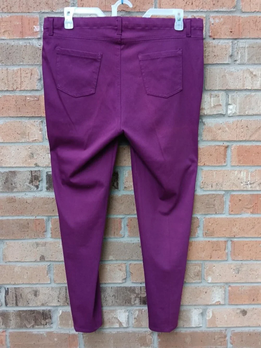 Faded Glory Womens Ankle Jegging Pull On Jeans Pants Berry Size XL (16-18) - Picture 5 of 6